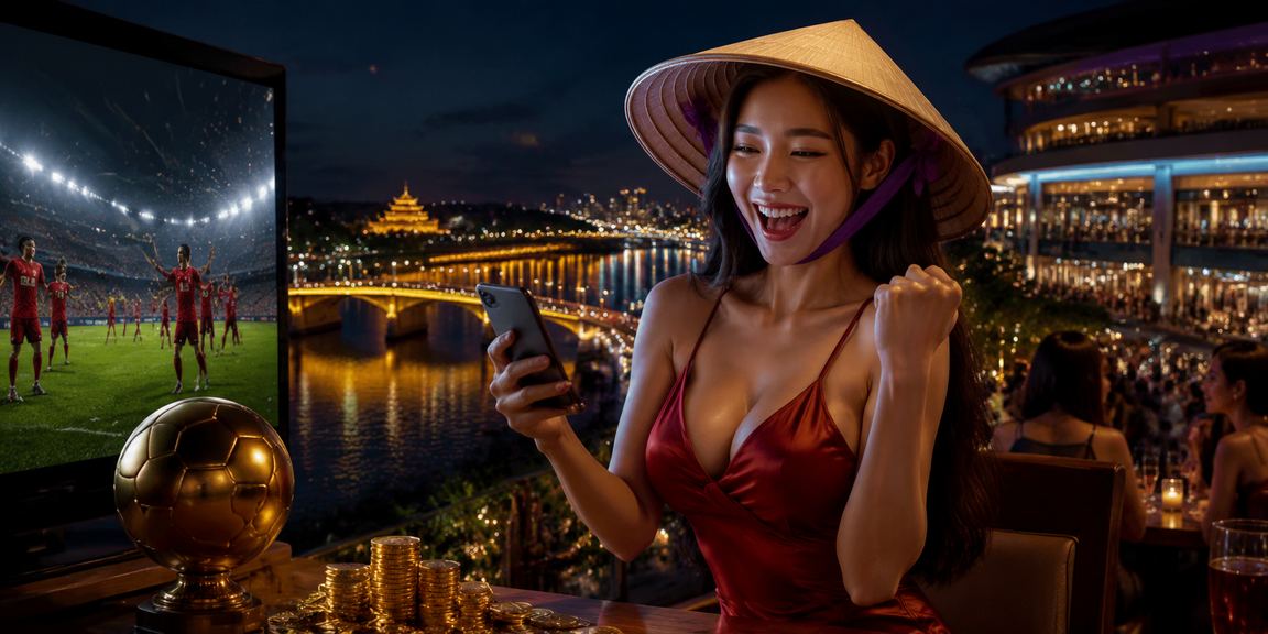 Người hâm mộ bóng đá tại Huế theo dõi trận đấu và đặt cược trên điện thoại di động